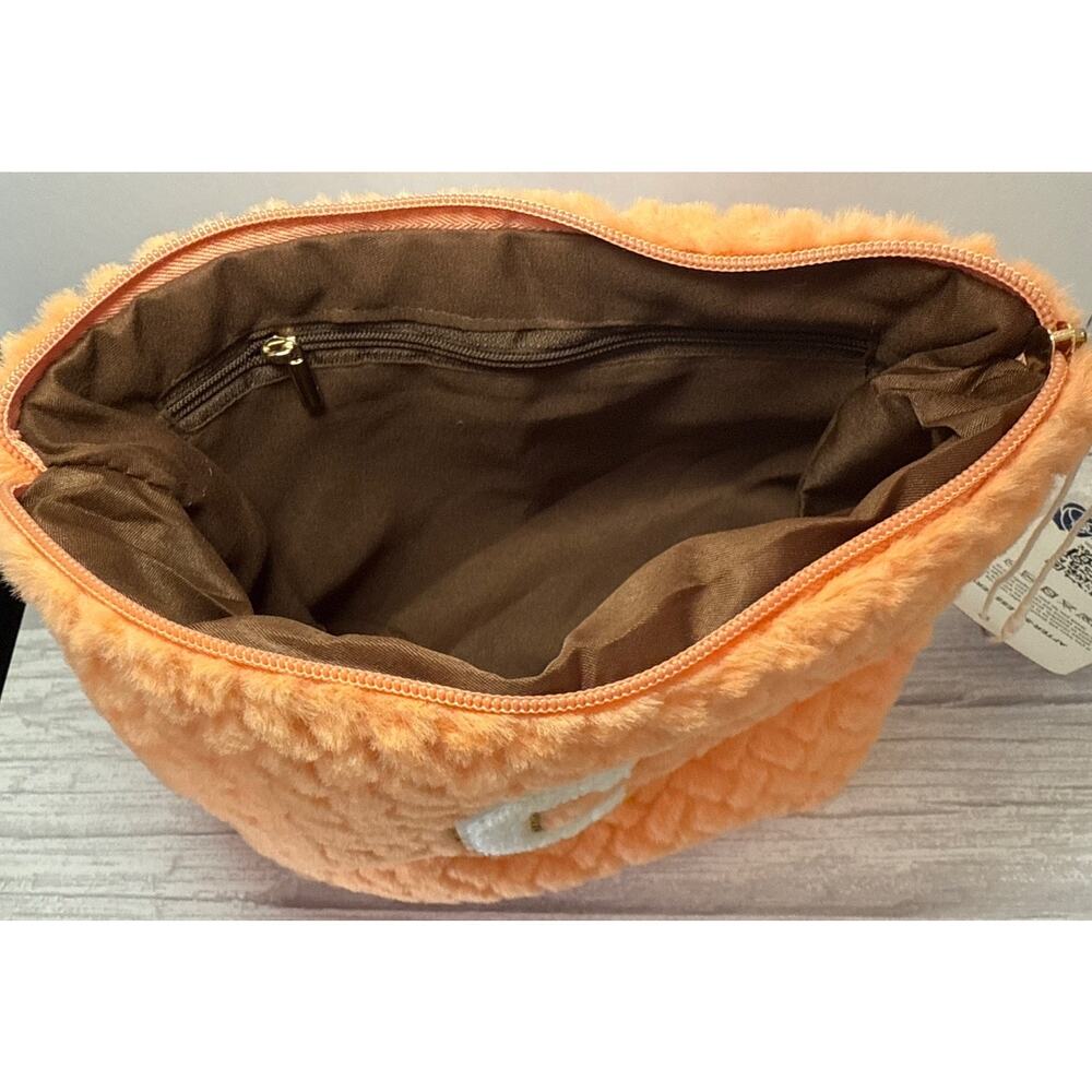 YOOLIFE Personalized Initial Makeup Bag for Women | Orange Letter”C” - Picture 4 of 5